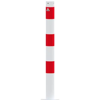 Schake Absperrpfosten Ø 76 mm Weiß/Rot