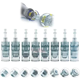 P-Beauty | Nadelpatronen | Ersatz Nadelpatronen für Auto Derma Elektrik Pen M8 | Microneedling | M8 Verschluss | Diverse Ausführungen | für Dermapen Geräte mit M8 Port | 20 Stück | 11 Pins