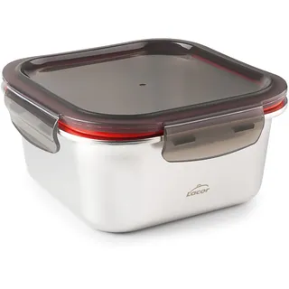 Lacor 64614 – Ecoinox quadratischer Lebensmittelbehälter, Edelstahl... | Silber