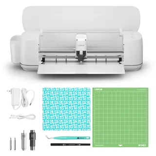 LOKLiK iCraft Plotter-Maschine – Schneidemaschine zum Personalisieren von Textilien, Tassen, Taschen, Aufklebern und Dekorationen. Kompatibel mit Flexfolie, Papier, Leder, Karton und mehr. (Weiß)