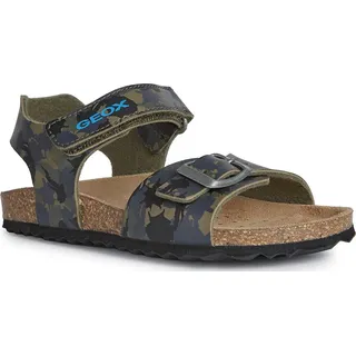 GEOX Jungen J Ghita Boy Sandal, Camouflage Green, 25 EU