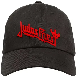 Metal Kids Baseball Cap mit Judas Priest (Logo) Aufdruck für Kinder (2-14 J) Druckknopf zum einfachen lösen und einstellen schwarz 10-15 Jahre
