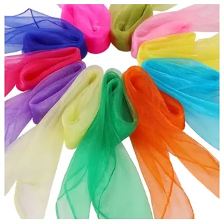 Flintry Lernspielzeug 23 Stück Jongliertücher, Chiffontücher für Tanzen,Bunte Seidentücher (23-St), Bunte Jongliertücher für Anfänger:innen, Einzel- und Gruppenjonglagen bunt