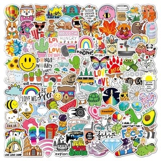 100 Stücke Vsco Sticker Aesthetic Sticker Set(Vinyl) Coole Aufkleber Sticker丨Trendy Aufkleber Sticker Für Sticker Laptop Computer, Sammelalbum, Gitarre, Tasse, Wasserflasche, Mobiltelefon usw.