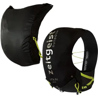 zeitgeist OUTDOOR® Laufweste Damen und Herren 2 in 1 Laufrucksack 4L & 12L optimale Passform atmungsaktiver Trailrunning Rucksack ultraleichte Running Vest 245-290gr Trinkruckack Laufen - XS-S