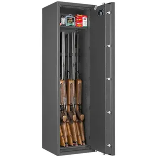 Stabilit Waffenschrank Country 215  (Geeignet für: Gemeinsame Aufbewahrung von Waffen und Munition, Einstellhöhe: Max. 1.318 mm, Doppelbart-Hochsicherheitsschloss, Halterungen: 5, Sicherheitsstufe: Widerstandsgrad 1)