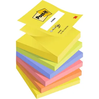 Post-it Post-it® Z-Notes Haftnotizen R330NR farbsortiert, 6 Blöcke