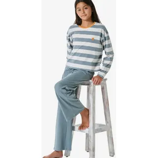SCHIESSER Mädchen Schlafanzug Set Pyjama lang - 100% Organic Bio Baumwolle - Größe 140 bis 176 - 176
