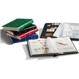leuchtturm gmbh Briefmarken Einsteckbuch BASIC, Einband unwattiert in Rot, DIN A4