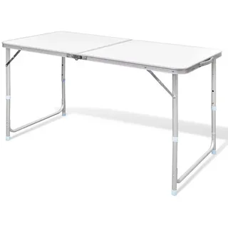 vidaXL Campingtisch Klappbar Höhenverstellbar Aluminium 120x60 cm
