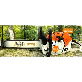 Kinder-Kettensäge 40 cm, sehr realistisch mit Kettenbewegung und echten Geräuschen, entworfen von Stihl, Originalprodukt