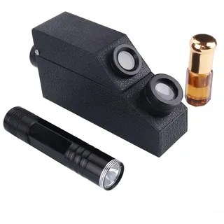 Gem Refraktometer Detektor 1 30~1 81RI für Edelsteine und Identifizierung durch Edelsteininstrumente, inklusive Taschenlampe und Brechungsöl (B)