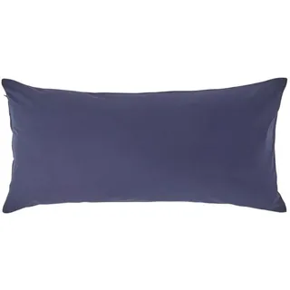 Homescapes Kissenbezug Perkal 40 x 80 cm Dunkelblau