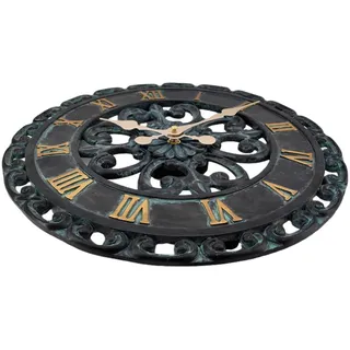 Bexdug Außenuhr - Outdoor-Wanduhren für die Terrasse - 13,58 Zoll runde Wanduhren für Wohnzimmerdekoration, leicht ablesbare Wanduhr, wasserdichte Gartenpool-Vintage-Dekoration