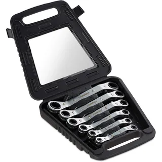 Relaxdays Ringratschenschlüssel Set 6-tlg.