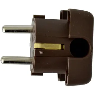 N & L 17220 Schutzkontakt-Flachstecker Kunststoff 230V Braun