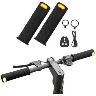 LatoYard E Scooter Blinker Nachrüsten Set Blinker E Scooter Nachrüsten Lenker für Xiaomi für M365 1S Pro 2 Mi3 Griffe drehen Signal Lampe, 2 Stück (Schwarz)
