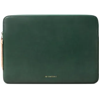 Comfyable Leather Laptop Sleeve Compatible with 16 Inch MacBook Pro M4 2024 & 15 Inch MacBook Air M4 2025 M3 M2, Midnight Green