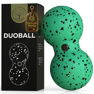 M.S.Lemberg Duoball - Faszienball Massageball für Selbstmassage - Ideale Massage für Rücken, Nacken, Schulter, Wirbelsäule & Beine - Twin Peanut Duo Ball Faszienrolle - Doppelball klein 8cm