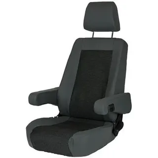 Sportscraft S8.1 Pilotensitz, Stoff Ara schwarz/grau, mit Lordosenstütze