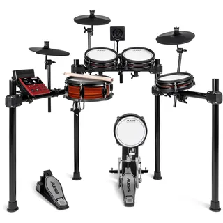Alesis Nitro Pro und Amp - Elektronische Schlagzeug mit 10" Dual Zone Mesh Pads, Bluetooth, USB MIDI, und 70W E Schlagzeug Monitor Lautsprecher, Rack-Montierbar