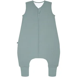 EMMA & NOAH Schlafsack mit Füßen 1.0 TOG, gruen, 90