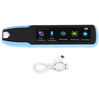 FTVOGUE Tragbarer Lesestift, Mehrsprachiger Übersetzer, Online- und Offline-Übersetzung von Textauszügen, Scannen für Bilderbücher, Lehrbücher, Zeitungen (BLUE)