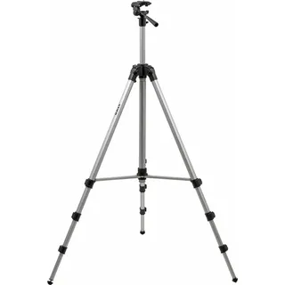 Stier Stativ 250, Baustativ, 250 cm, für Laser und Nivelliergeräte, Arbeitshöhe 88-250 cm stufenlos verstellbar, Aluminiumgehäuse, mit Wasserwaage, inkl.