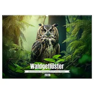 Calvendo Waldgeflüster - ein kunstvoller Spaziergang durch unsere Wälder (Wandkalender 2026 DIN A2 quer), CALVENDO Monatskalender: