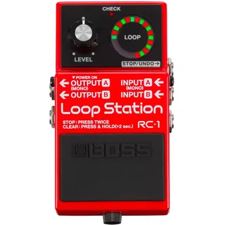 BOSS RC-1 Loop Station Pedal | Einfacher Looper für Gitarre, Bass, Keyboard & mehr | LED-Anzeige mit 24 Segmenten | 12 Minuten Aufnahmezeit | Aufnahme, Wiedergabe, Overdub, Undo/Redo Loops