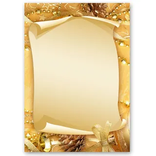 20 Blatt Briefpapier Weihnachten FROHE WEIHNACHTEN - DIN A4 Format - Paper-Media
