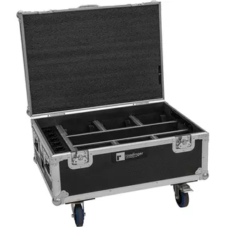 Roadinger Flightcase 6x AKKU IP TL-3 QCL Trusslight CRMX mit Ladefunktion und Rollen