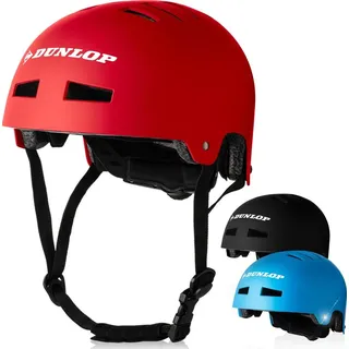 Dunlop SPORTS Fahrradhelm Kinder Jugendliche Erwachsene - Test - Leichter robuster Urban Allrounder Helm, 14 Fach belüftet, Schnellverschluss, Aut... - Rot