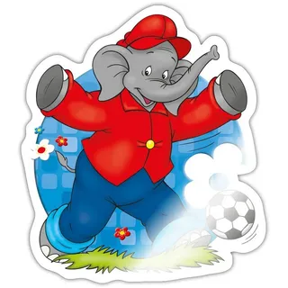 Spreadshirt Aufkleber Benjamin Blümchen Fußballer Sticker Aufkleber weiß