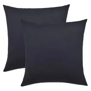 NatureMark Kissenbezug Jersey 80 x 80 cm Schwarz