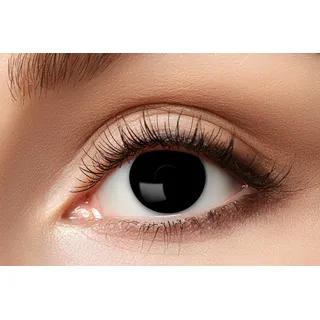 Zoelibat Eyecatcher 84063141-595 - Farbige Kontaktlinsen, 1 Paar, für 12 Monate, schwarz, Halloween, Karneval, Fasching