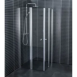 Euroshowers Duo Corner, Eckeinstieg mit Drehtüren, Grösse linke Seite 785-825 (Wall 292 / Duo 480), Grösse rechte Seite 985-1025 (Wall 492 / Duo 480)