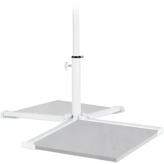 Relaxdays Plattenständer Sonnenschirm, weiß