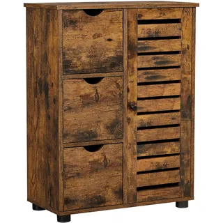VASAGLE Badezimmerschrank 60 x 80 x 30 cm Braun