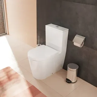 Hansgrohe EluPura S Stand-WC mit WC-Sitz Weiß