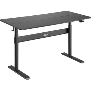 Ergo Office Schreibtisch mit Tischplatte 140x68cm Ergo Office, Gasfeder, höhenverstellbar, für stehendes Arbeiten, max Höhe 115cm, ER-453 - Schwarz