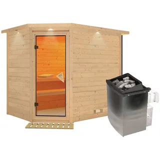 Karibu Saunaofen Tanami 9 kW + Steuerung, Dachkranz