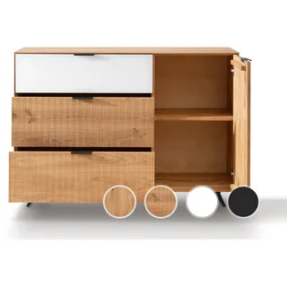 Massivholz »Lugano« Sideboard II mit Holzfüßen  – erhältlich in 12 Ausführungen