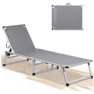 HOMECALL Sonnenliege Leicht Grau