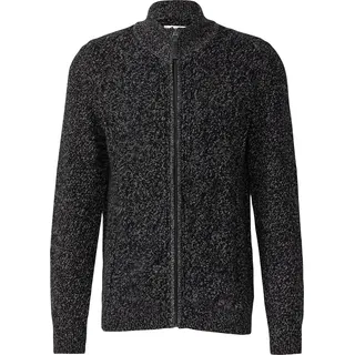 s.Oliver Bi-Colour Strickjacke mit Zopfmuster und Stehkragen Schwarz L