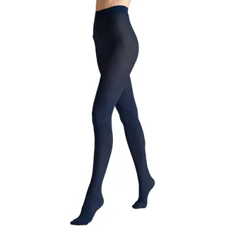 VENEZIANA NUOVA Satinelle 40 DEN Bunte Strumpfhosen Damen - Mikrofasern - Matte Blickdicht - Blau - S - S