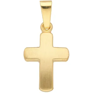 Kreuzanhänger ADELIA ́S "Damen & Herren 333 Gold Kreuz Anhänger", gold, Schmuckanhänger, Damen, Gold, für Damen & Herren