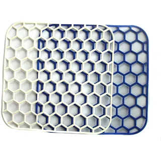 Haus&Garten 2 Stück weiß/blau Spülbeckeneinlage Spüleinlage Spülbeckenmatte Spüle Einlage