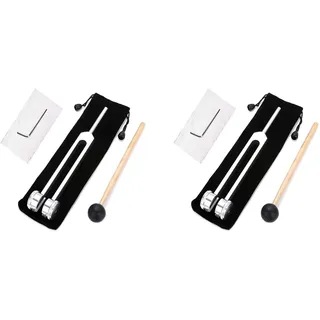 Remingtape 2X 128 Hz Stimmgabel Gewichtete Bio-Akustische Stimmgabel für Die Therapie 128 Hz Akustische Schieber-Stimmgabel