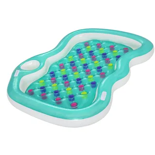 BESTWAY Luftmatratze Lounge 6942138984118 224 x 174 cm Blau/Gelb/Lila/Türkis/Mehrfarbig